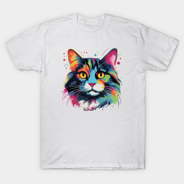Cute cat pop art T-Shirt by Hoperative